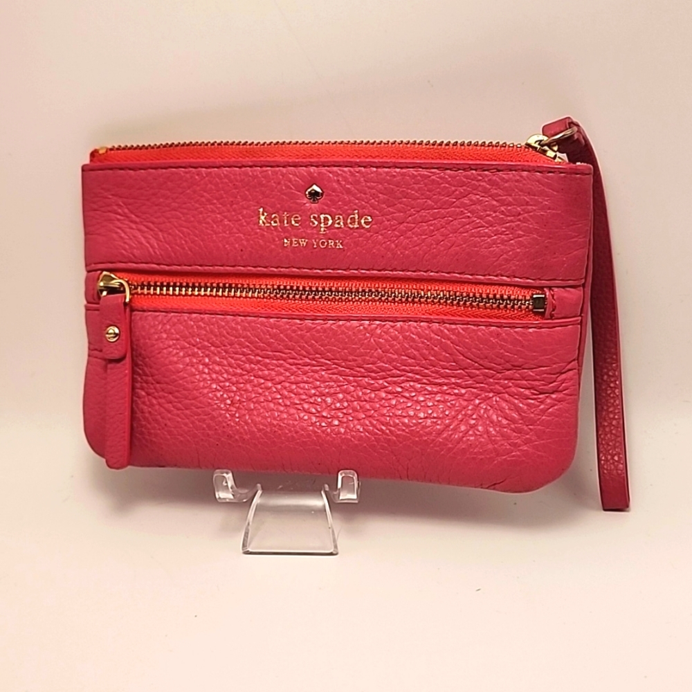 Kate Spade  Pebbled Wristlet  in pink